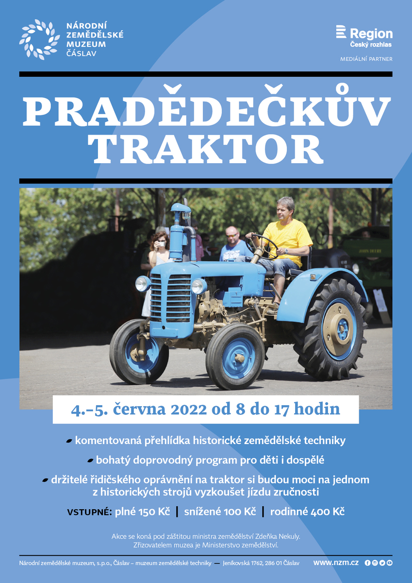 Po dvouleté pauze letos konečně vyjede Pradědečkův traktor